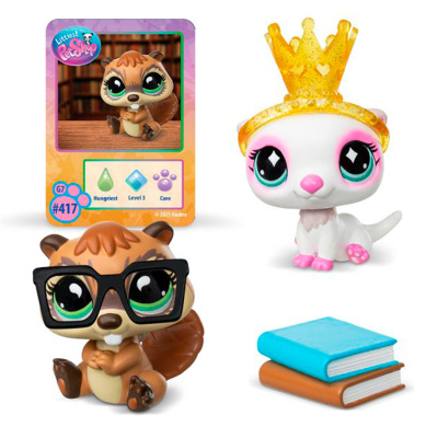 Игровой набор Littlest Pet Shop Пара друзей Бобер и Хорек Hasbro 01044_LPS 1